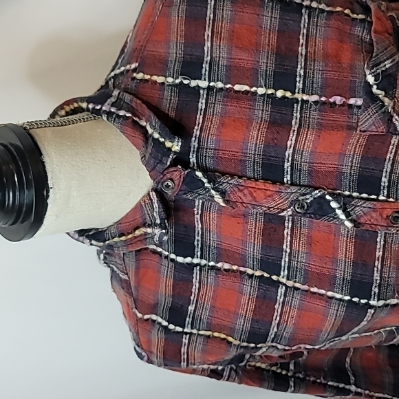 Bdg Urban Outfitters Plaid Yarn Detailed Ribbing Button Down - Picture 2 of 9
